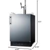 imageSummit 24quot Undercounter Kegerator Dual Tap Kit Stainless Steel  SBC7BRSNitroCold Brew Coffee