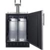 imageSummit 24quot Undercounter Kegerator Dual Tap Kit Stainless Steel  SBC7BRSWine