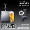 imageSummit 24quot Undercounter Kegerator Floating Tap Dual Tap Kit No Drill Beer Dispenser Stainless Steel SBC7BRSFLTWADALHD Left Handed Door SwingPanel Ready