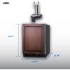 imageSummit 24quot Undercounter Kegerator Floating Tap Dual Tap Kit No Drill Beer Dispenser Stainless Steel SBC7BRSFLTWADALHD Left Handed Door SwingPanel Ready
