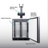 imageSummit 24quot Undercounter Kegerator Floating Tap Dual Tap Kit No Drill Beer Dispenser Stainless Steel SBC7BRSFLTWADALHD Left Handed Door SwingPanel Ready