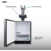 imageSummit 24quot Undercounter Kegerator Floating Tap Dual Tap Kit No Drill Beer Dispenser Stainless Steel SBC7BRSFLTWADALHD Left Handed Door SwingPanel Ready