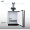 imageSummit 24quot Undercounter Kegerator Floating Tap Dual Tap Kit No Drill Beer Dispenser Stainless Steel SBC7BRSFLTWADALHD Left Handed Door SwingPanel Ready