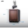 imageSummit 24quot Undercounter Kegerator Floating Tap Dual Tap Kit No Drill Beer Dispenser Stainless Steel SBC7BRSFLTWADALHD Left Handed Door SwingPanel Ready