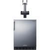 imageSummit 24quot Undercounter Kegerator Floating Tap Dual Tap Kit No Drill Beer Dispenser Stainless Steel SBC7BRSFLTWADALHD Left Handed Door SwingStainless Steel