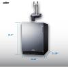 imageSummit 24quot Undercounter Kegerator Floating Tap Dual Tap Kit No Drill Beer Dispenser Stainless Steel SBC7BRSFLTWADALHD Left Handed Door SwingStainless Steel