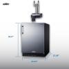 imageSummit 24quot Undercounter Kegerator Floating Tap Dual Tap Kit No Drill Beer Dispenser Stainless Steel SBC7BRSFLTWADALHD Left Handed Door SwingStainless Steel