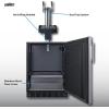 imageSummit 24quot Undercounter Kegerator Floating Tap Dual Tap Kit No Drill Beer Dispenser Stainless Steel SBC7BRSFLTWADALHD Left Handed Door SwingStainless Steel