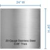 imageSummit 24quot Wide Stainless Steel Backsplash 24 Height Kitchen Backsplash