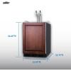 imageSummit 24quot Wine ampamp Beer Kegerator Combination Dual Tap Kit ADA Compliant Panel Ready SBC58BLBIADAIFTWINBW Panel Not Included