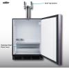 imageSummit 24quot Wine ampamp Beer Kegerator Combination Dual Tap Kit ADA Compliant Panel Ready SBC58BLBIADAIFTWINBW Panel Not Included