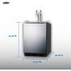 imageSummit 24quot Wine ampamp Beer Kegerator Combination Dual Tap Kit ADA Compliant Stainless Steel SBC58BLBIADATWINBW