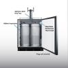 imageSummit 24quot Wine ampamp Beer Kegerator Combination Dual Tap Kit ADA Compliant Stainless Steel SBC58BLBIADATWINBW
