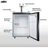 imageSummit 24quot Wine ampamp Beer Kegerator Dual Tap Beer and Wine Dispenser Stainless Steel SBC635MTWINBW