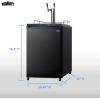 imageSummit 24quot Wine ampamp Beer Kegerator Dual Tap Beer and Wine Dispenser Stainless Steel SBC635MTWINBW