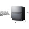 imageSummit 27 Two Drawer Refrigerator Outdoor Drawer Refrigerator 483 cuft Capacity Stainless Steel Panel Ready Capable SPR275OS2D Panels not includedStainless SteelBlack