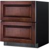 imageSummit 27 Two Drawer Refrigerator Outdoor Drawer Refrigerator ADA Compliant 483 cuft Capacity Panel Ready SPR275OS2DPNRADA Panels not includedStainless SteelPanelReadyBlack