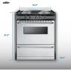 imageSummit 30 Electric Range 220V Electric Coil Burners 37 cuft Oven ADA Complaint Stainless Steel TEM210BRWYStainless Steel