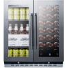 imageSummit 30 Wine CellarBeverage Center Combination Unit 33 Bottle Capacity 58 cuft Capacity BuiltIn Commercial Beverage Center French Doors Stainless Steel SWBV3067B