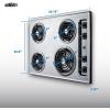 imageSummit 30quot 4 Burner Electric Cooktop 230 Volt Coil Electric Cooktop Stainless Steel Look ZEL05Chrome
