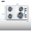 imageSummit 30quot 4 Burner Electric Cooktop 230 Volt Coil Electric Cooktop White WEL05white