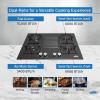 imageSummit 30quot 4 Burner Gas Cooktop Black Cast Iron GC432BBlack
