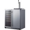 imageSummit 30quot Combination Wine Cellar ampamp Beer Kegerator Outdoor Wine Cellar Outdoor Beer Kegerator 24 Bottle Capacity Builtin Stainless Steel SWBC3041Stainless Steel