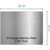 imageSummit 30quot Wide Stainless Steel Backsplash 24 Height Kitchen Backsplash