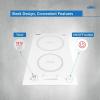 imageSummit 36quot Induction Cooktop 5 Cooking Zones 208240V Electric Cooktop ADA Compliant Design White SINC5B36WWhite