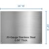 imageSummit 36quot Wide Stainless Steel Backsplash 24 Height Kitchen Backsplash