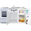imageSummit 60quot AllinOne Kitchenette with Electric Range RefrigeratorFreezer Sink White ACK60ELSTWWhite