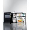 imageSummit 63quot AllinOne Kitchenette with Electric Range RefrigeratorFreezer Sink White ACK63ELSTBBlack