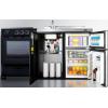 imageSummit 63quot AllinOne Kitchenette with Electric Range RefrigeratorFreezer Sink White ACK63ELSTBBlack