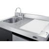 imageSummit 63quot AllinOne Kitchenette with Electric Range RefrigeratorFreezer Sink White ACK63ELSTBBlack