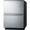 imageSummit Appliance ADFD243PNR 24quot Wide 2Drawer AllFreezer 37 cuft Capacity ADA Compliant Open Drawer Alarm IndoorOutdoor Compatible Frostfree LED Lighting Panels Not Included