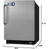 imageSummit Appliance ALFZ37BSSTBFROST 20quot Wide Beer Froster ADA Compliant BuiltIn Capable Stainless Steel Door Adjustable Thermostat 3quot Thick Door Magnetic Bottle Opener Manual DefrostStainless Steel