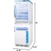 imageSummit Appliance ARG6PVVT65MLSTACKMED2 Stacked Combination of PharmaVac ARG6PV 24quot Wide Allrefrigerator and VT65MLBIMED2 Manual Defrost Allfreezer for Vaccine Storage