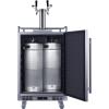 imageSummit Appliance BC74OSCOMTWIN 24quot Wide BuiltIn Outdoor Commercial Beer Kegerator 56 cuft Interior Weatherproof Dual Tap System Removable Locks Digital Thermostat Pro Style Handle 4 Casters