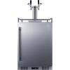imageSummit Appliance BC74OSCOMTWIN 24quot Wide BuiltIn Outdoor Commercial Beer Kegerator 56 cuft Interior Weatherproof Dual Tap System Removable Locks Digital Thermostat Pro Style Handle 4 Casters