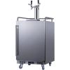 imageSummit Appliance BC74OSCOMTWIN 24quot Wide BuiltIn Outdoor Commercial Beer Kegerator 56 cuft Interior Weatherproof Dual Tap System Removable Locks Digital Thermostat Pro Style Handle 4 Casters