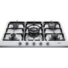 imageSummit Appliance GC527SSTK30 5Burner Gas Cooktop in Stainless Steel with Sealed Burners Cast Iron Grates Wok Stand and Stainless Steel Frame to Allow Installation in 30quot Wide Counter OpeningsWhite