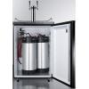 imageSummit Appliance KitSBC7TWIN Commercially Approved Beer Tap System Includes a Commercial Dual Tap Stainless Steel Draft Tower and 5 lb CO2 Tank Works with Virtually Any Kegerator
