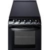 imageSummit Appliance REX2051BRT 20quot Wide Electric SmoothTop Range Oven Black Smooth Ceramic Glass Top Removable Backguard 4 Cooking Zones Pushtoturn Burner Knobs Waisthigh Broiler