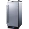 imageSummit Appliance SBC15NK Builtin 15quot Wide Commercially Listed Kegerator with Auto Defrost Digital Thermostat Stainless Steel Door Pro Style Handle Front Lock Black Cabinet and Sealed BackStainless Steel  Black