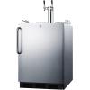 imageSummit Appliance SBC54OSBIADAWKDTWIN Builtin Undercounter ADA Compliant Commercially Listed Dual Tap Wine Kegerator in Stainless Steel Exterior for Outdoor Use Auto Defrost Lock