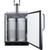 imageSummit Appliance SBC54OSBIADAWKDTWIN Builtin Undercounter ADA Compliant Commercially Listed Dual Tap Wine Kegerator in Stainless Steel Exterior for Outdoor Use Auto Defrost Lock