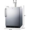 imageSummit Appliance SBC54OSBIADAWKDTWIN Builtin Undercounter ADA Compliant Commercially Listed Dual Tap Wine Kegerator in Stainless Steel Exterior for Outdoor Use Auto Defrost Lock