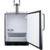 imageSummit Appliance SBC54OSBIADAWKDTWIN Builtin Undercounter ADA Compliant Commercially Listed Dual Tap Wine Kegerator in Stainless Steel Exterior for Outdoor Use Auto Defrost Lock