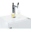 imageSummit Appliance SBC58WHBIADAWKDTWIN 24quot Wide Builtin Undercounter ADA Height Commercially Listed Dual Tap Wine Dispenser in White with Stainless Steel Handle Auto Defrost Adjustable Thermostat