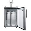 imageSummit Appliance SBC635MSSTBTRIPLE 24quot Wide Kegerator FullSized Beer Dispenser Triple Tap System Fully Finished Black Cabinet 56 cu ft Capacity Tap Kit Included Stainless Steel Wrapped DoorBlackStainless Steel